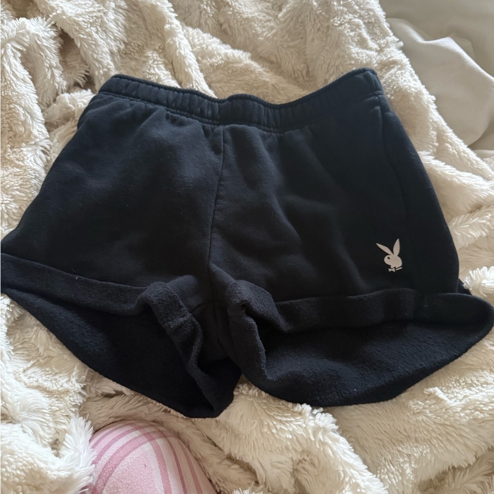PLAYBOY by PacSun Black Lounge Shorts